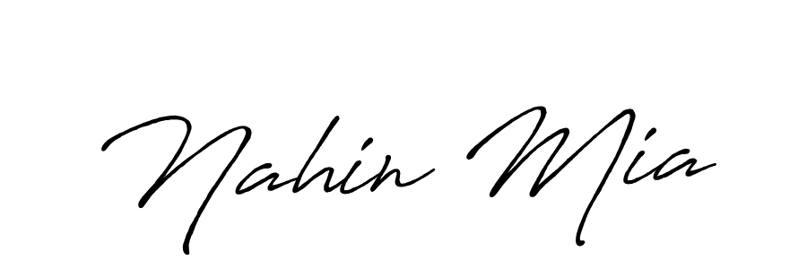 Nahin Mia stylish signature style. Best Handwritten Sign (Antro_Vectra_Bolder) for my name. Handwritten Signature Collection Ideas for my name Nahin Mia. Nahin Mia signature style 7 images and pictures png