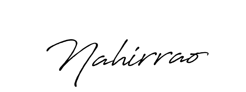 Also You can easily find your signature by using the search form. We will create Nahirrao name handwritten signature images for you free of cost using Antro_Vectra_Bolder sign style. Nahirrao signature style 7 images and pictures png