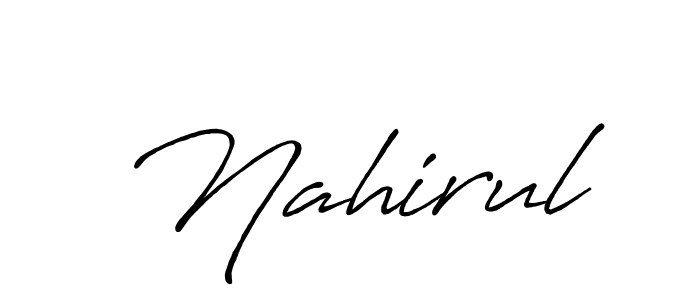 Create a beautiful signature design for name Nahirul. With this signature (Antro_Vectra_Bolder) fonts, you can make a handwritten signature for free. Nahirul signature style 7 images and pictures png