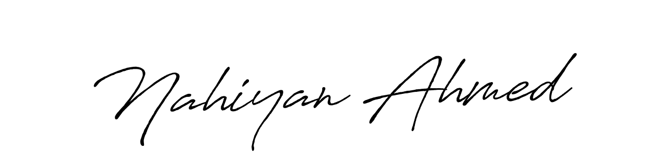 Create a beautiful signature design for name Nahiyan Ahmed. With this signature (Antro_Vectra_Bolder) fonts, you can make a handwritten signature for free. Nahiyan Ahmed signature style 7 images and pictures png