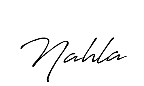 Create a beautiful signature design for name Nahla. With this signature (Antro_Vectra_Bolder) fonts, you can make a handwritten signature for free. Nahla signature style 7 images and pictures png