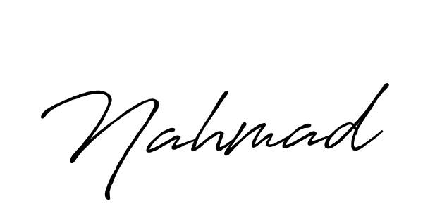Also we have Nahmad name is the best signature style. Create professional handwritten signature collection using Antro_Vectra_Bolder autograph style. Nahmad signature style 7 images and pictures png