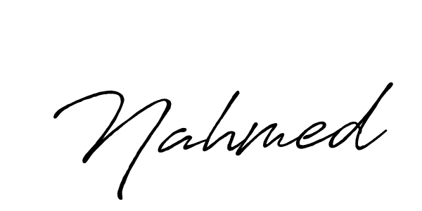 Also we have Nahmed name is the best signature style. Create professional handwritten signature collection using Antro_Vectra_Bolder autograph style. Nahmed signature style 7 images and pictures png