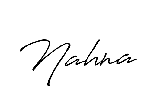 How to make Nahna signature? Antro_Vectra_Bolder is a professional autograph style. Create handwritten signature for Nahna name. Nahna signature style 7 images and pictures png