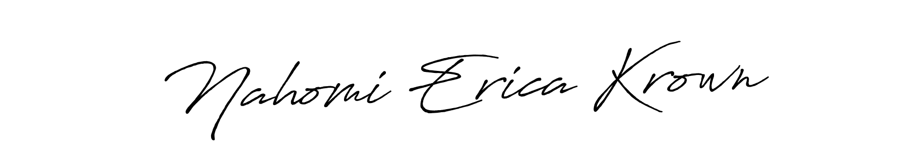 Similarly Antro_Vectra_Bolder is the best handwritten signature design. Signature creator online .You can use it as an online autograph creator for name Nahomi Erica Krown. Nahomi Erica Krown signature style 7 images and pictures png