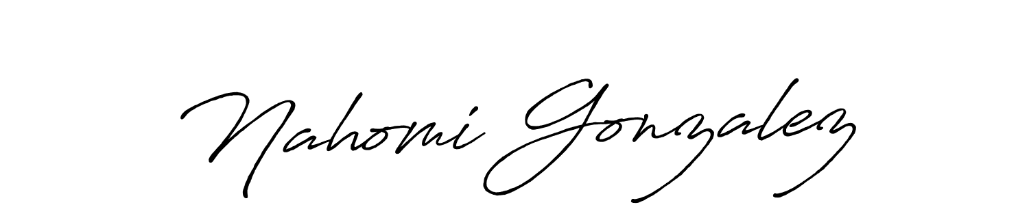 if you are searching for the best signature style for your name Nahomi Gonzalez. so please give up your signature search. here we have designed multiple signature styles  using Antro_Vectra_Bolder. Nahomi Gonzalez signature style 7 images and pictures png