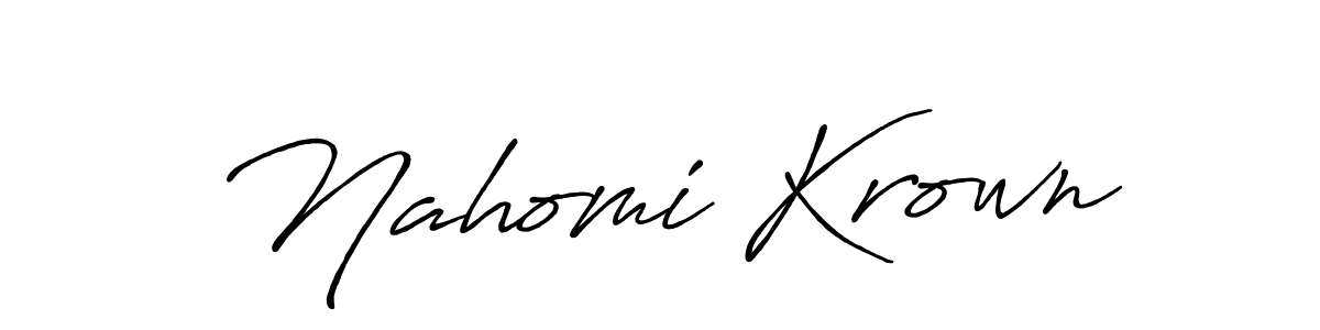 if you are searching for the best signature style for your name Nahomi Krown. so please give up your signature search. here we have designed multiple signature styles  using Antro_Vectra_Bolder. Nahomi Krown signature style 7 images and pictures png