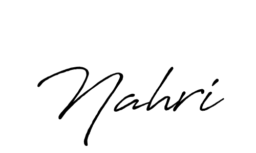 Design your own signature with our free online signature maker. With this signature software, you can create a handwritten (Antro_Vectra_Bolder) signature for name Nahri. Nahri signature style 7 images and pictures png