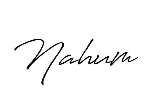 Make a beautiful signature design for name Nahum. With this signature (Antro_Vectra_Bolder) style, you can create a handwritten signature for free. Nahum signature style 7 images and pictures png