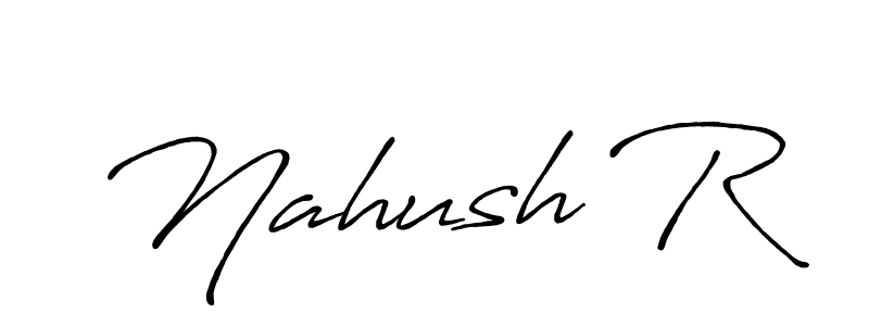 Nahush R stylish signature style. Best Handwritten Sign (Antro_Vectra_Bolder) for my name. Handwritten Signature Collection Ideas for my name Nahush R. Nahush R signature style 7 images and pictures png