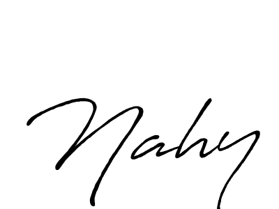 Make a beautiful signature design for name Nahy. With this signature (Antro_Vectra_Bolder) style, you can create a handwritten signature for free. Nahy signature style 7 images and pictures png