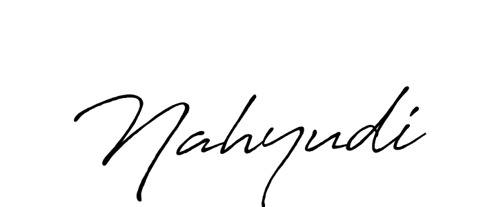How to make Nahyudi name signature. Use Antro_Vectra_Bolder style for creating short signs online. This is the latest handwritten sign. Nahyudi signature style 7 images and pictures png