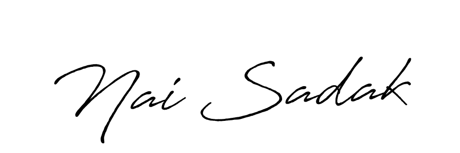 Design your own signature with our free online signature maker. With this signature software, you can create a handwritten (Antro_Vectra_Bolder) signature for name Nai Sadak. Nai Sadak signature style 7 images and pictures png