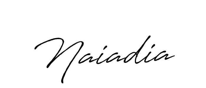 Make a beautiful signature design for name Naiadia. With this signature (Antro_Vectra_Bolder) style, you can create a handwritten signature for free. Naiadia signature style 7 images and pictures png