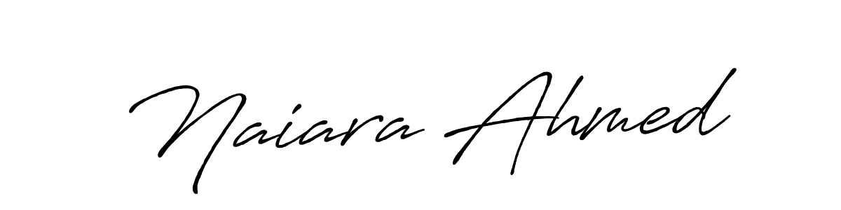 Design your own signature with our free online signature maker. With this signature software, you can create a handwritten (Antro_Vectra_Bolder) signature for name Naiara Ahmed. Naiara Ahmed signature style 7 images and pictures png