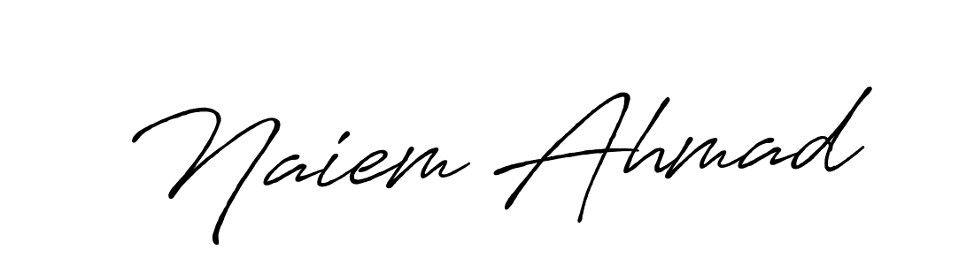 How to make Naiem Ahmad signature? Antro_Vectra_Bolder is a professional autograph style. Create handwritten signature for Naiem Ahmad name. Naiem Ahmad signature style 7 images and pictures png