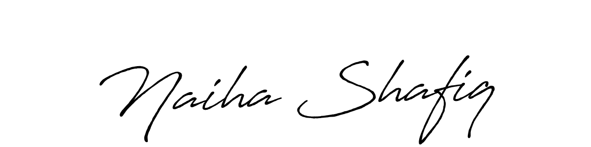 How to make Naiha Shafiq signature? Antro_Vectra_Bolder is a professional autograph style. Create handwritten signature for Naiha Shafiq name. Naiha Shafiq signature style 7 images and pictures png
