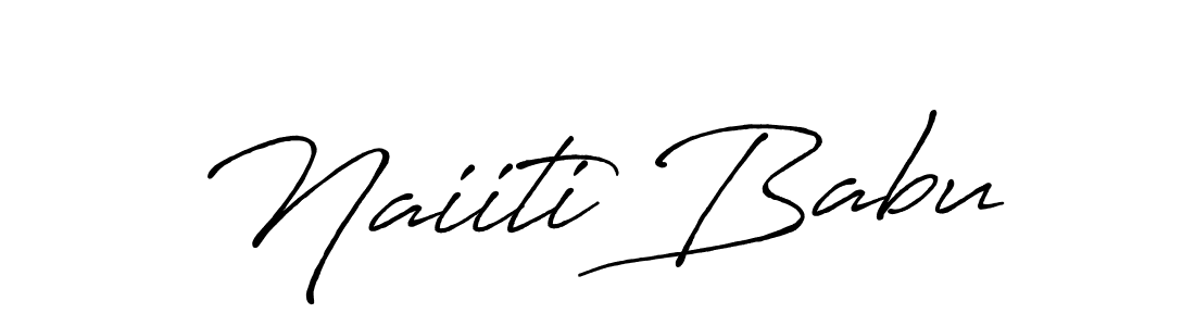 How to make Naiiti Babu name signature. Use Antro_Vectra_Bolder style for creating short signs online. This is the latest handwritten sign. Naiiti Babu signature style 7 images and pictures png