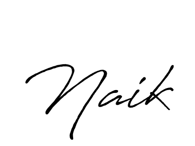 Create a beautiful signature design for name Naik. With this signature (Antro_Vectra_Bolder) fonts, you can make a handwritten signature for free. Naik signature style 7 images and pictures png