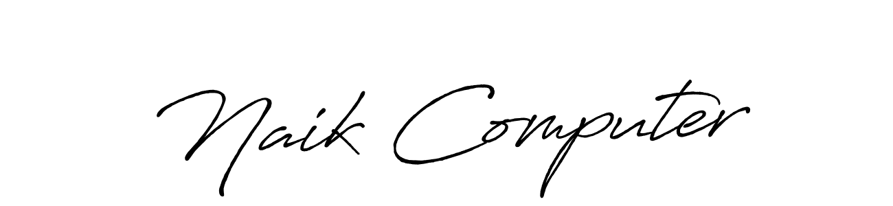Naik Computer stylish signature style. Best Handwritten Sign (Antro_Vectra_Bolder) for my name. Handwritten Signature Collection Ideas for my name Naik Computer. Naik Computer signature style 7 images and pictures png