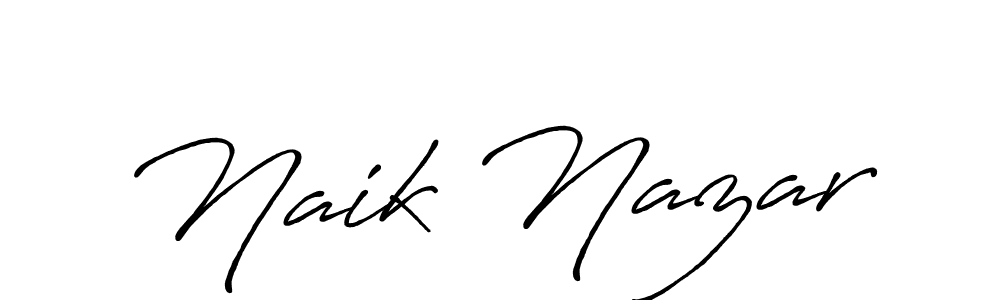 Use a signature maker to create a handwritten signature online. With this signature software, you can design (Antro_Vectra_Bolder) your own signature for name Naik Nazar. Naik Nazar signature style 7 images and pictures png