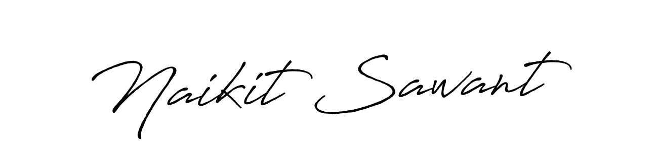 Use a signature maker to create a handwritten signature online. With this signature software, you can design (Antro_Vectra_Bolder) your own signature for name Naikit Sawant. Naikit Sawant signature style 7 images and pictures png