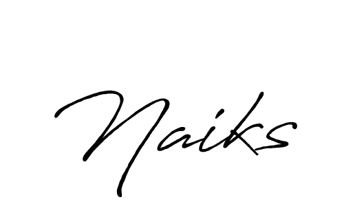 Use a signature maker to create a handwritten signature online. With this signature software, you can design (Antro_Vectra_Bolder) your own signature for name Naiks. Naiks signature style 7 images and pictures png