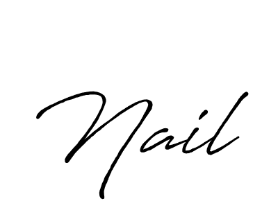 Create a beautiful signature design for name Nail. With this signature (Antro_Vectra_Bolder) fonts, you can make a handwritten signature for free. Nail signature style 7 images and pictures png
