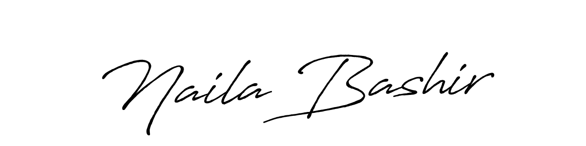 Design your own signature with our free online signature maker. With this signature software, you can create a handwritten (Antro_Vectra_Bolder) signature for name Naila Bashir. Naila Bashir signature style 7 images and pictures png