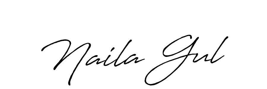 How to make Naila Gul signature? Antro_Vectra_Bolder is a professional autograph style. Create handwritten signature for Naila Gul name. Naila Gul signature style 7 images and pictures png