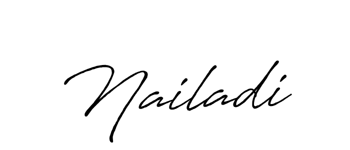 Design your own signature with our free online signature maker. With this signature software, you can create a handwritten (Antro_Vectra_Bolder) signature for name Nailadi. Nailadi signature style 7 images and pictures png