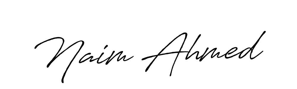 Naim Ahmed stylish signature style. Best Handwritten Sign (Antro_Vectra_Bolder) for my name. Handwritten Signature Collection Ideas for my name Naim Ahmed. Naim Ahmed signature style 7 images and pictures png