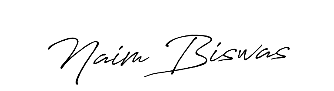 How to make Naim Biswas name signature. Use Antro_Vectra_Bolder style for creating short signs online. This is the latest handwritten sign. Naim Biswas signature style 7 images and pictures png