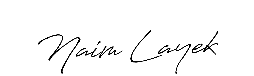 Make a beautiful signature design for name Naim Layek. With this signature (Antro_Vectra_Bolder) style, you can create a handwritten signature for free. Naim Layek signature style 7 images and pictures png