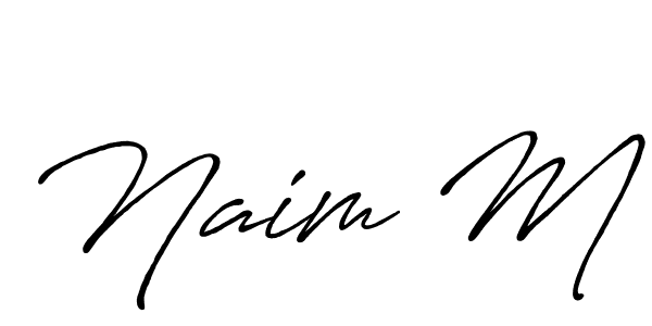 Also You can easily find your signature by using the search form. We will create Naim M name handwritten signature images for you free of cost using Antro_Vectra_Bolder sign style. Naim M signature style 7 images and pictures png
