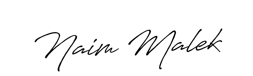 Naim Malek stylish signature style. Best Handwritten Sign (Antro_Vectra_Bolder) for my name. Handwritten Signature Collection Ideas for my name Naim Malek. Naim Malek signature style 7 images and pictures png