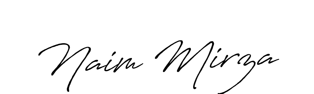 Naim Mirza stylish signature style. Best Handwritten Sign (Antro_Vectra_Bolder) for my name. Handwritten Signature Collection Ideas for my name Naim Mirza. Naim Mirza signature style 7 images and pictures png