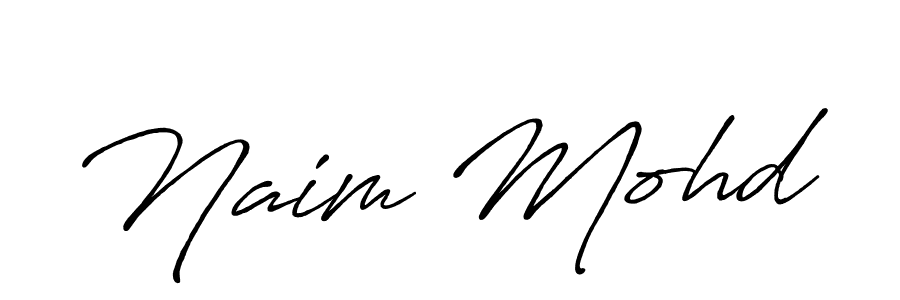 Naim Mohd stylish signature style. Best Handwritten Sign (Antro_Vectra_Bolder) for my name. Handwritten Signature Collection Ideas for my name Naim Mohd. Naim Mohd signature style 7 images and pictures png