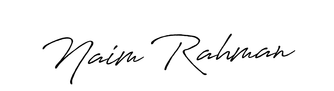Use a signature maker to create a handwritten signature online. With this signature software, you can design (Antro_Vectra_Bolder) your own signature for name Naim Rahman. Naim Rahman signature style 7 images and pictures png
