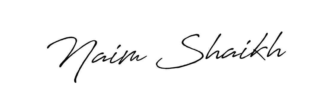 Also we have Naim Shaikh name is the best signature style. Create professional handwritten signature collection using Antro_Vectra_Bolder autograph style. Naim Shaikh signature style 7 images and pictures png