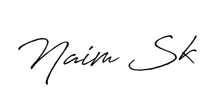 Make a beautiful signature design for name Naim Sk. With this signature (Antro_Vectra_Bolder) style, you can create a handwritten signature for free. Naim Sk signature style 7 images and pictures png