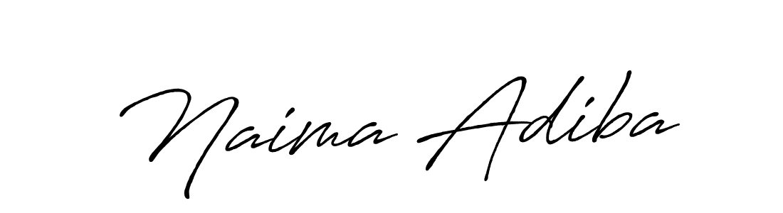 How to make Naima Adiba signature? Antro_Vectra_Bolder is a professional autograph style. Create handwritten signature for Naima Adiba name. Naima Adiba signature style 7 images and pictures png