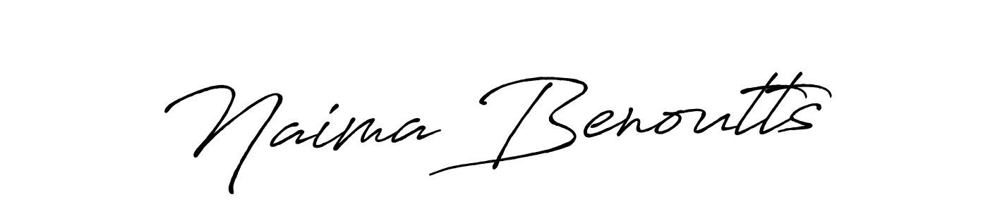 Naima Benoutts stylish signature style. Best Handwritten Sign (Antro_Vectra_Bolder) for my name. Handwritten Signature Collection Ideas for my name Naima Benoutts. Naima Benoutts signature style 7 images and pictures png