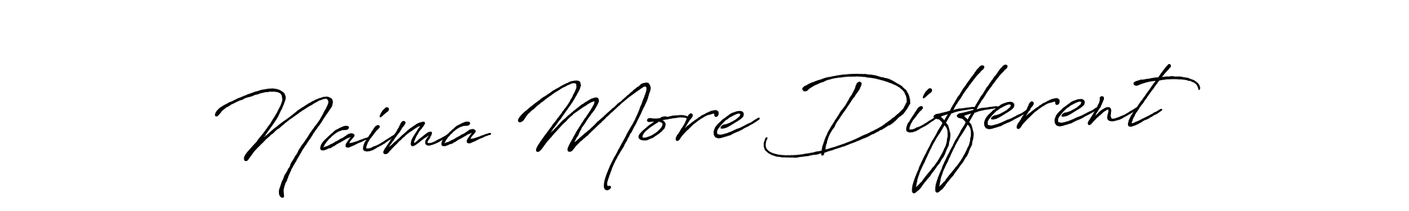 It looks lik you need a new signature style for name Naima More Different. Design unique handwritten (Antro_Vectra_Bolder) signature with our free signature maker in just a few clicks. Naima More Different signature style 7 images and pictures png