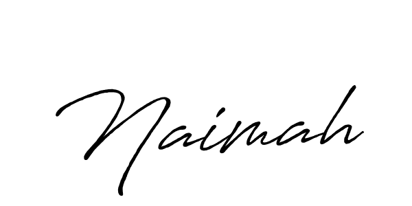 Create a beautiful signature design for name Naimah. With this signature (Antro_Vectra_Bolder) fonts, you can make a handwritten signature for free. Naimah signature style 7 images and pictures png