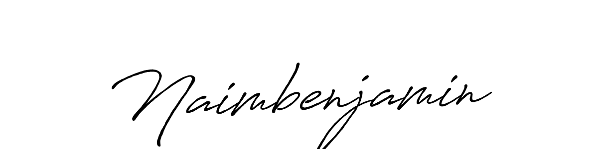 Use a signature maker to create a handwritten signature online. With this signature software, you can design (Antro_Vectra_Bolder) your own signature for name Naimbenjamin. Naimbenjamin signature style 7 images and pictures png