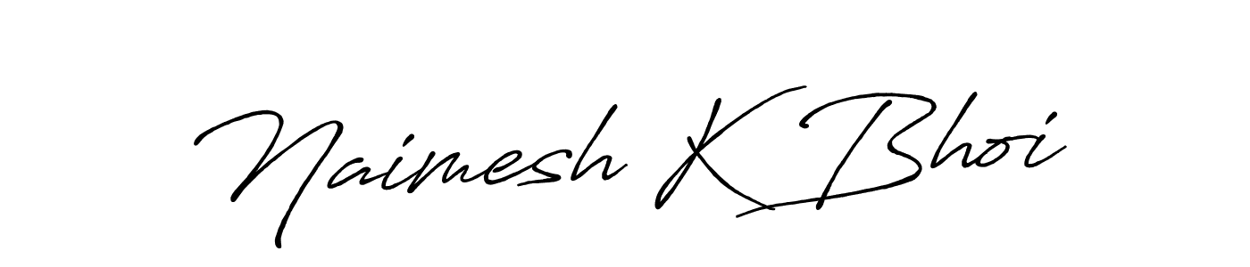 Design your own signature with our free online signature maker. With this signature software, you can create a handwritten (Antro_Vectra_Bolder) signature for name Naimesh K Bhoi. Naimesh K Bhoi signature style 7 images and pictures png