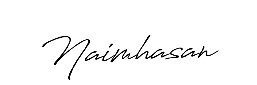 Make a beautiful signature design for name Naimhasan. With this signature (Antro_Vectra_Bolder) style, you can create a handwritten signature for free. Naimhasan signature style 7 images and pictures png