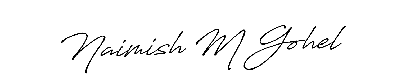 How to Draw Naimish M Gohel signature style? Antro_Vectra_Bolder is a latest design signature styles for name Naimish M Gohel. Naimish M Gohel signature style 7 images and pictures png