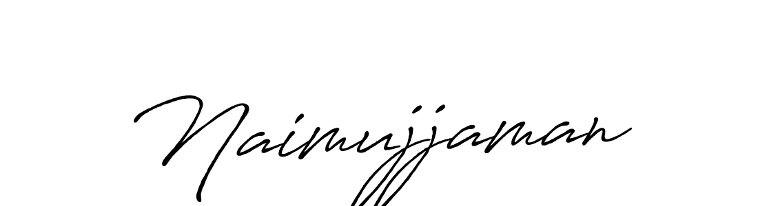 How to make Naimujjaman name signature. Use Antro_Vectra_Bolder style for creating short signs online. This is the latest handwritten sign. Naimujjaman signature style 7 images and pictures png